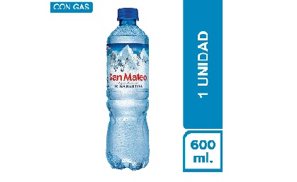 AGUA MINERAL SAN MATEO C/GAS X 600M