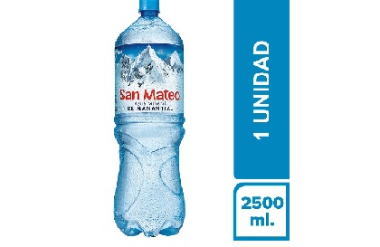 AGUA MINERAL SAN MATEO S/GAS X 2.5L