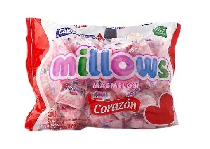 BOMBONES MILLOWS CORAZON X 50 UND