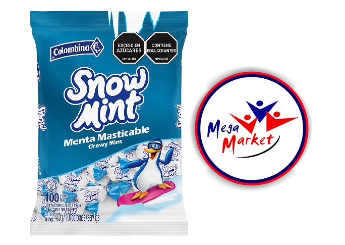 CARAMELO COLOMBINA SNOW MINT X 100 