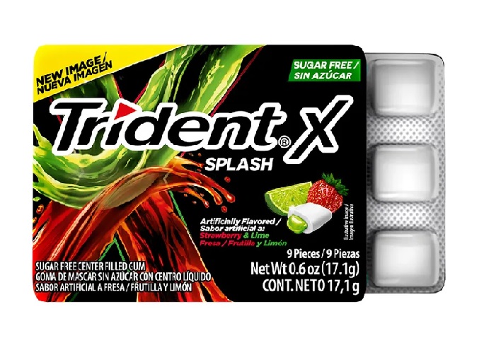 CHICLE TRIDENT SPLASH STRAWBERRY X 