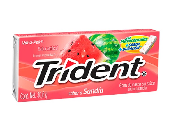 CHICLETS TRIDENT SANDIA X 30.6 GR