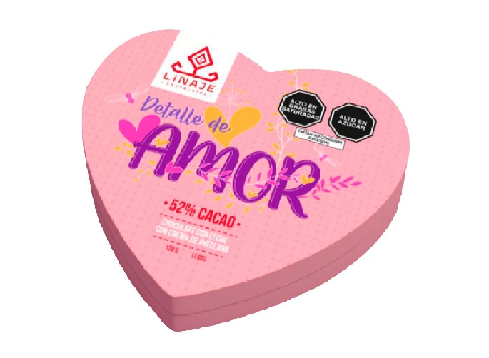 CHOCOLATE LINAJE  CORAZON DETALLE A