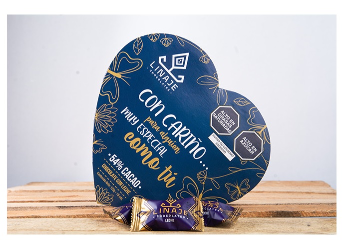 CHOCOLATE LINAJE CORAZON CON CARIÑO