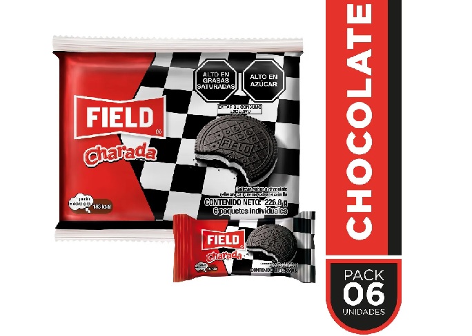 GALLETAS CHARADA CHOCO  PACK X 6 UN
