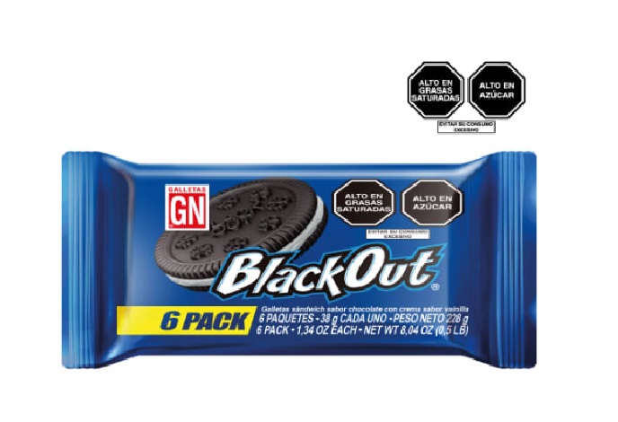 GALLETAS GN BLACKOUT CHOCO. X 228 G
