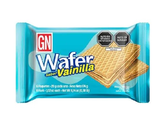 GALLETAS WAFER GN VAINILLA X 6 UND