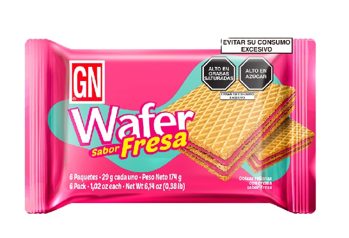 GALLETAS WAFER NIK FRESA PACK X 6 U