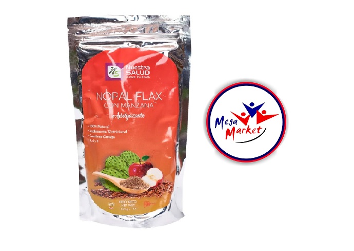 HARINA LINAZA NOPAL FLAX CON MANZAN