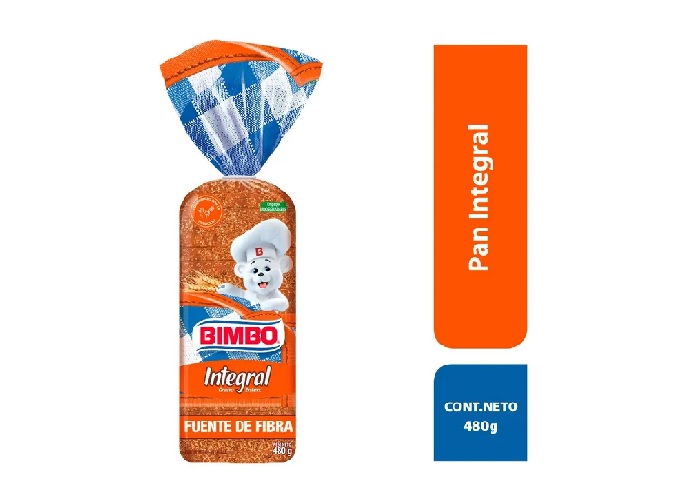 PAN BIMBO INTEGRAL 100% X 480 GR