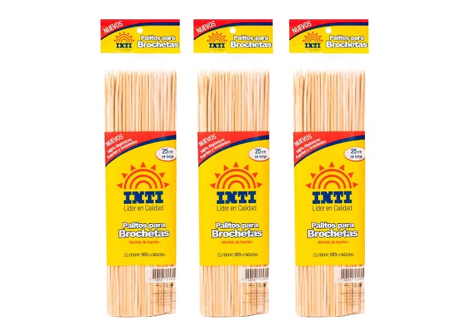 PALITOS PARA BROCHETAS X 25CM X 100