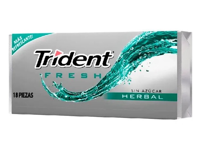 CHICLE TRIDENT FRESH HERBAL X 30.6 