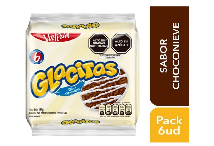 GALLETAS GLACITAS CHOCOLATE X 6 UND
