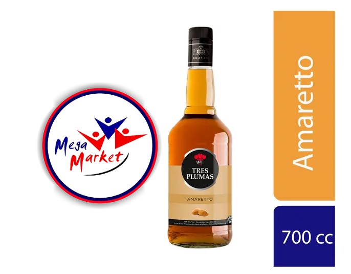 LICOR DE ALMENDRA TRES PLUMAS AMARE