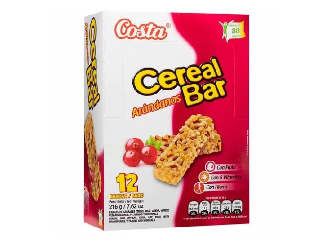 CEREAL COSTA BAR ARANDANO X 12 BARR