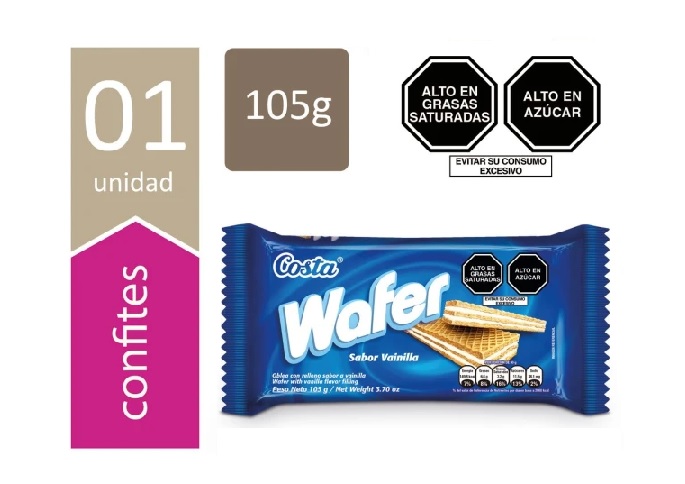 WAFER COSTA VAINILLA X 105 GR