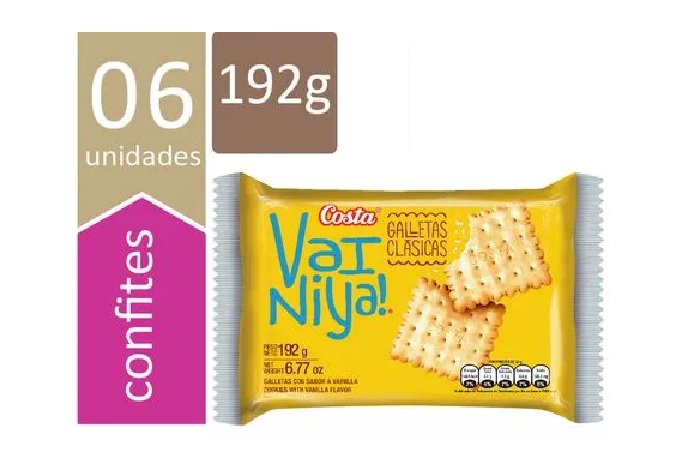 GALLETA VAINIYA COSTA X 6 UND