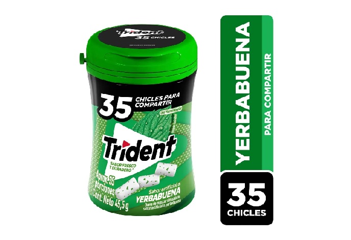 CHICLES TRIDENT YERBABUENA X 45.5 G