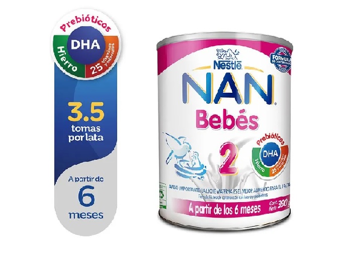 LECHE NAN 2 BEBES X 390GR