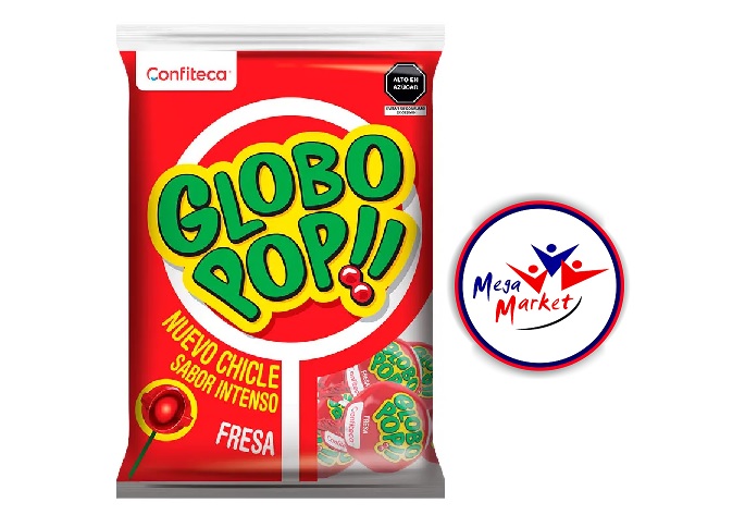 CHUPETIN GLOBO POP FRESA X 24 UND