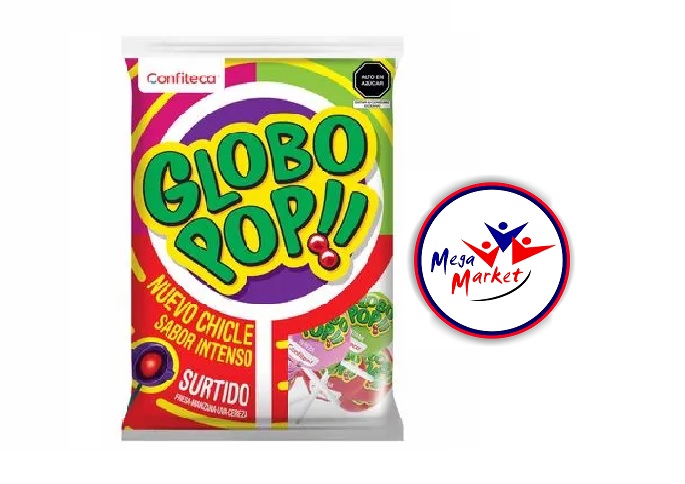 CHUPETIN GLOBO POP SURTIDO X 24 UND