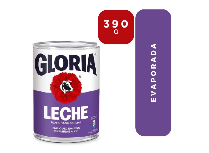 LECHE GLORIA EVAPORADA MORADA X 390