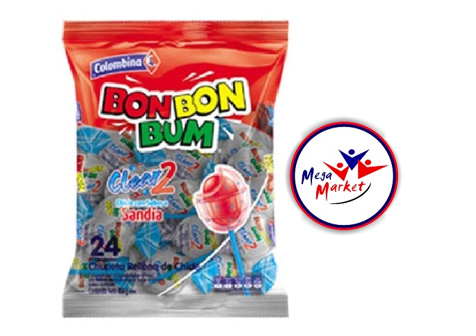 CHUPETIN BON BON BUM CLEAR X 24 UND