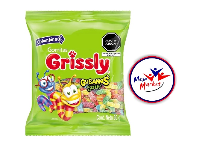 GOMITAS GRISSLY GUSANOS X 80 GR