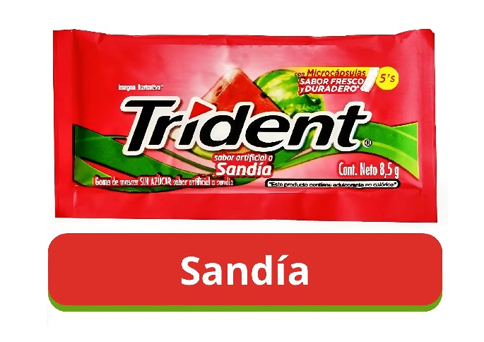 CHICLETS TRIDENT SANDIA X 8 GR