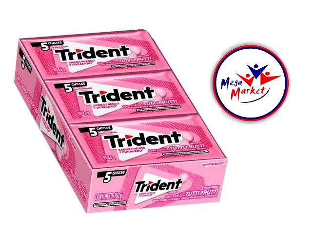 CHICLE TRIDENTS FRUTI FRUTI X 153 G
