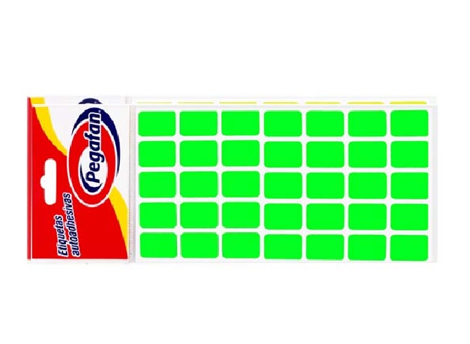 ETIQUETAS PEGAFAN RECTANG. 19 X 13M