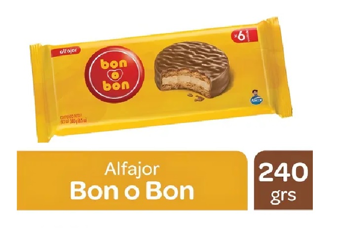 ALFAJOR BON O BON X 6 UND
