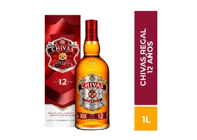 WHISKY CHIVAS 12 AÑOS X 1 LT