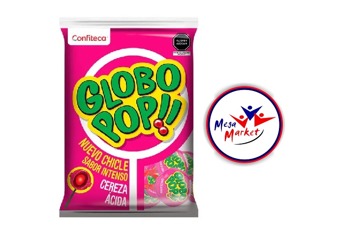 CHUPETIN GLOBO POP CEREZA ACIDA * 2